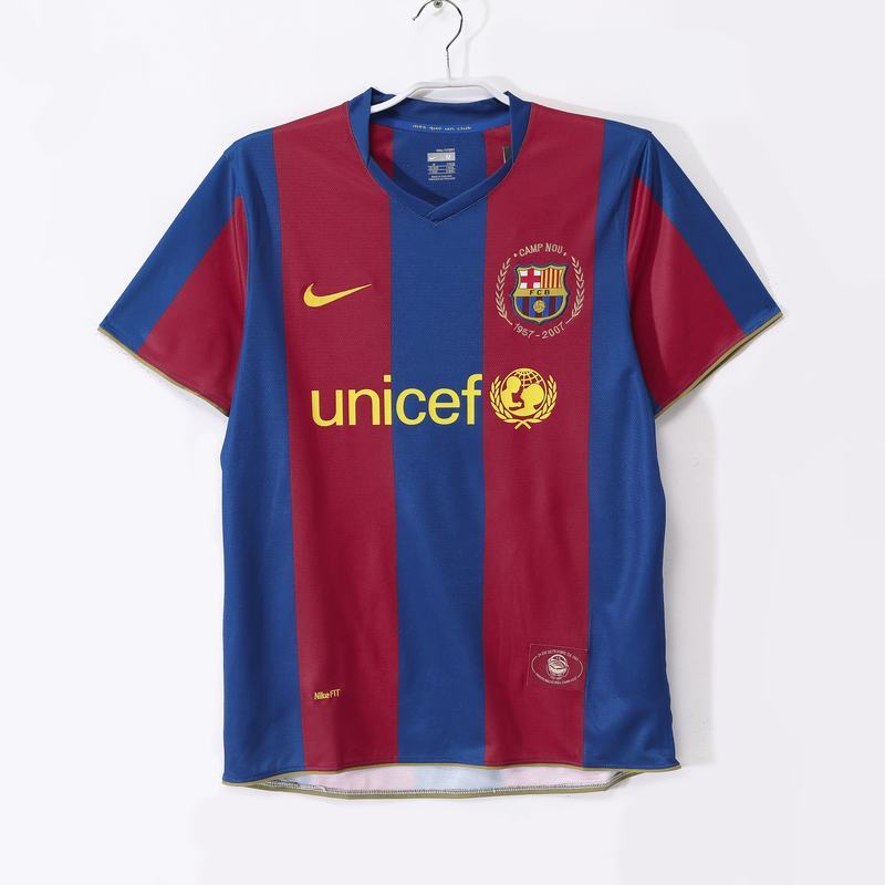 Barcelona 2007/08 Home 5A Jersey, Club Sizes S-4Xl