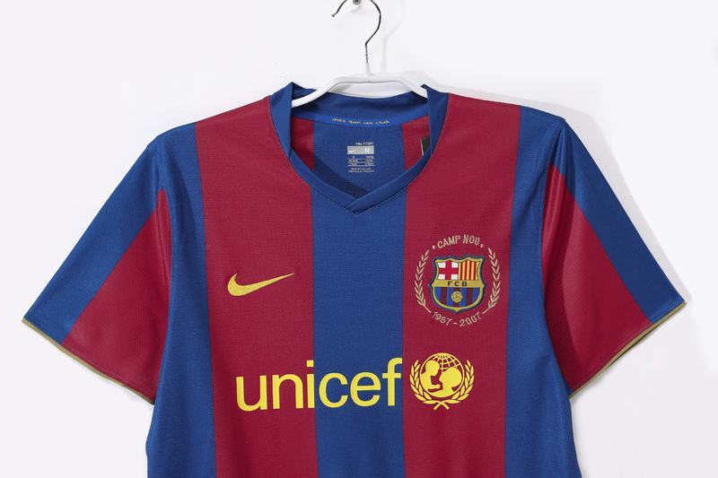 Barcelona 2007/08 Home 5A Jersey, Club Sizes S-4Xl