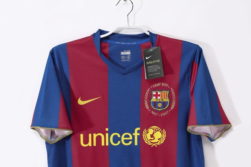 Barcelona 2007/08 Home 5A Jersey, Club Sizes S-4Xl
