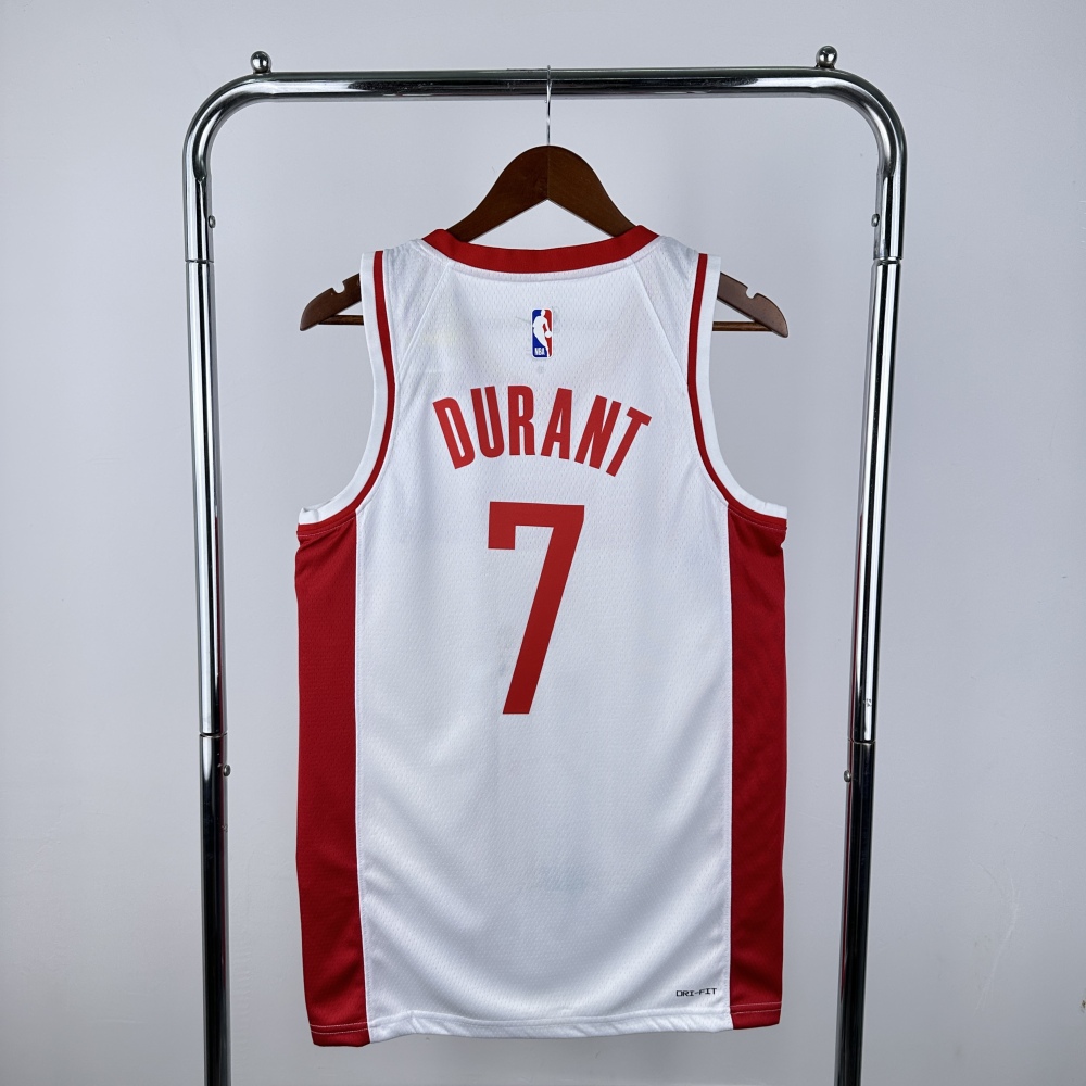 Durant, the white No. 7 of the Rockets in the 2023 season