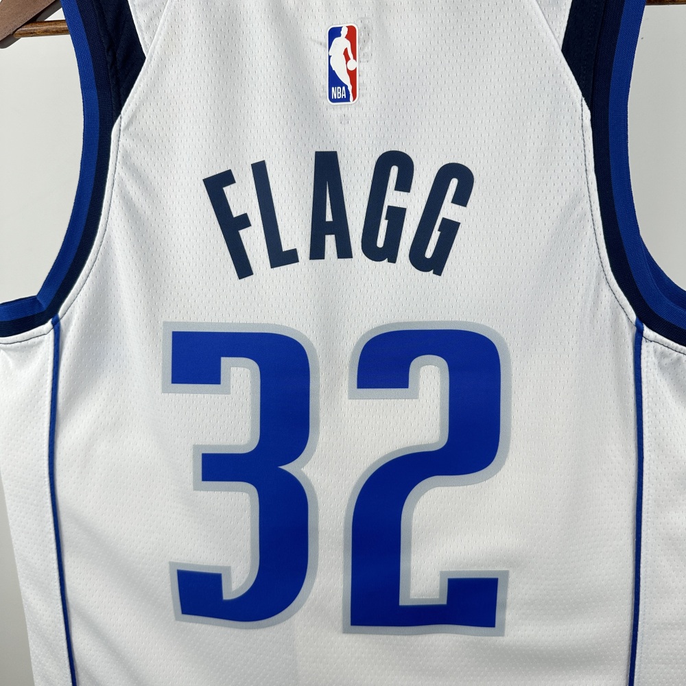 Mavericks' White No. 32 Flagg
