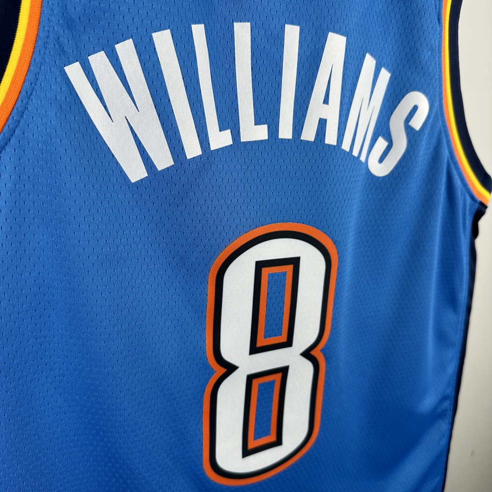 Williams, the blue No. 8 of the Thunder in the 2023 season