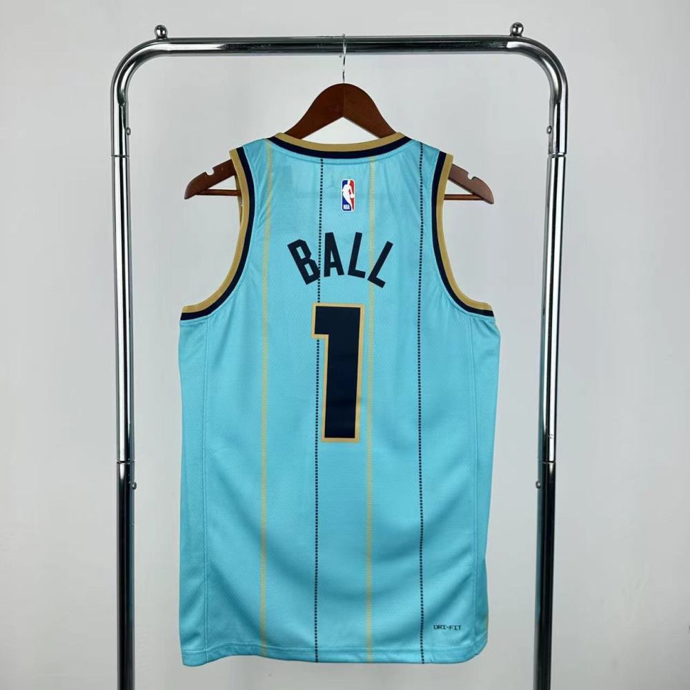 Ball, No. 1 of the Hornets' City Edition in the 25th season