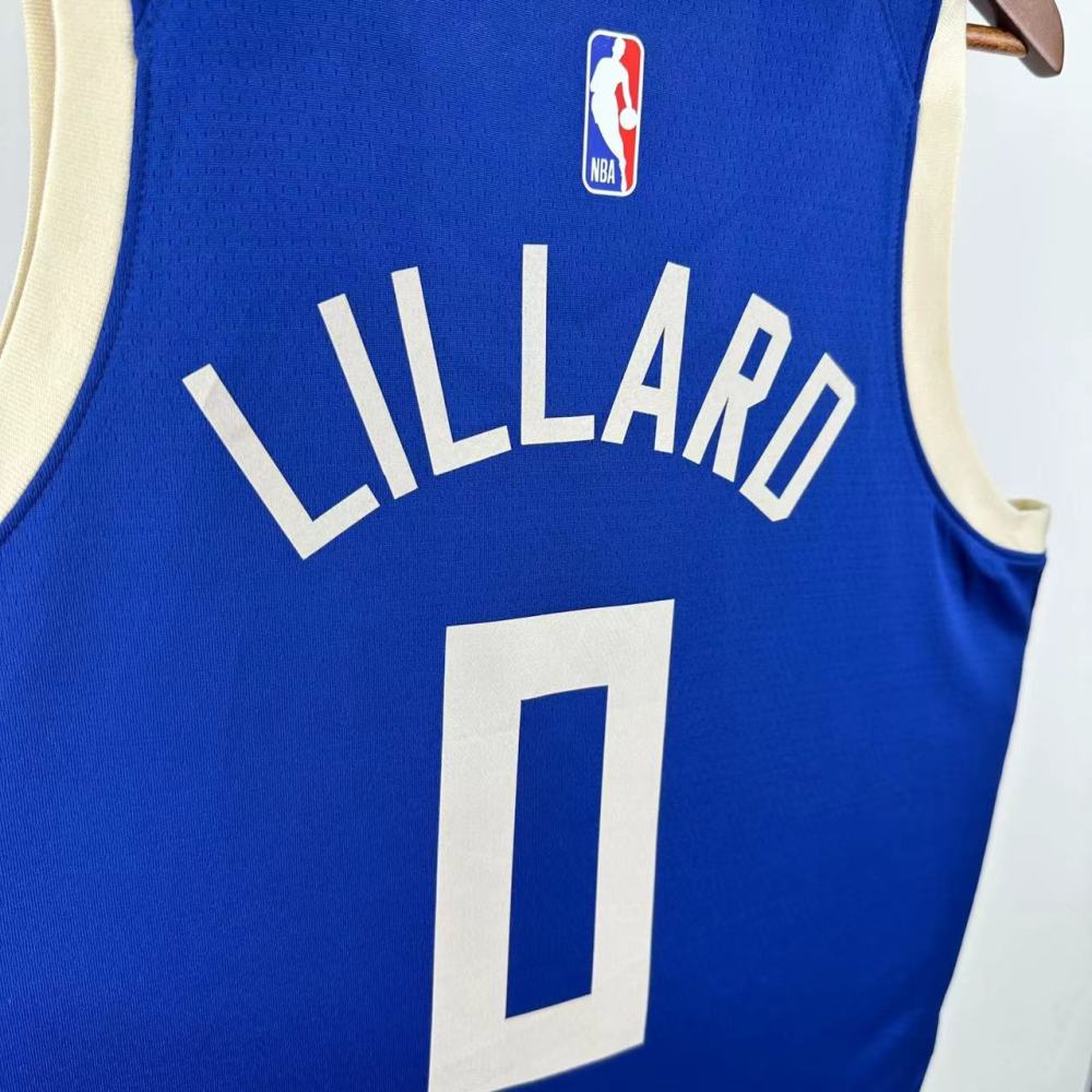 Lillard, No. 0 of the Bucks' City Edition in the 25th season