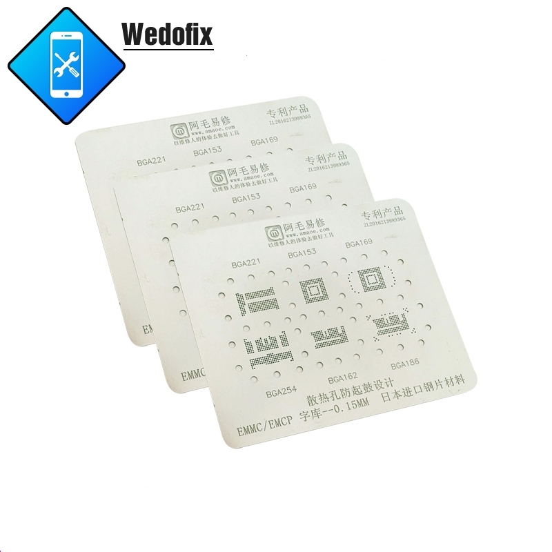 EMMC EMCP BGA Reballing Stencil BGA221 BGA153 BGA169 BGA254 BGA152 BGA186