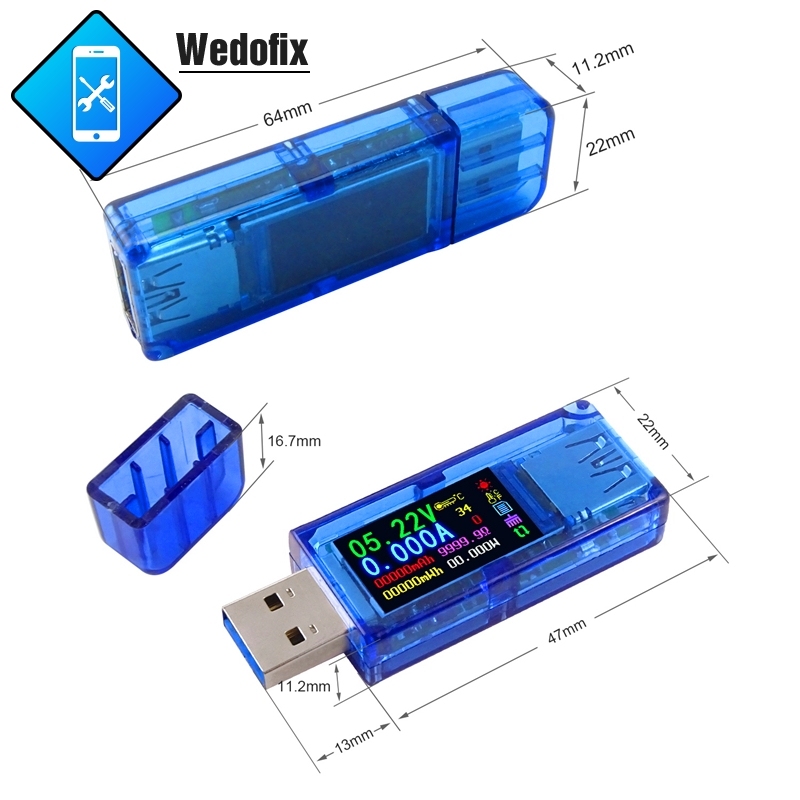 AT34 USB3.0 Digital USB Tester Multimeter Phone Repair Current Voltage Test Tool