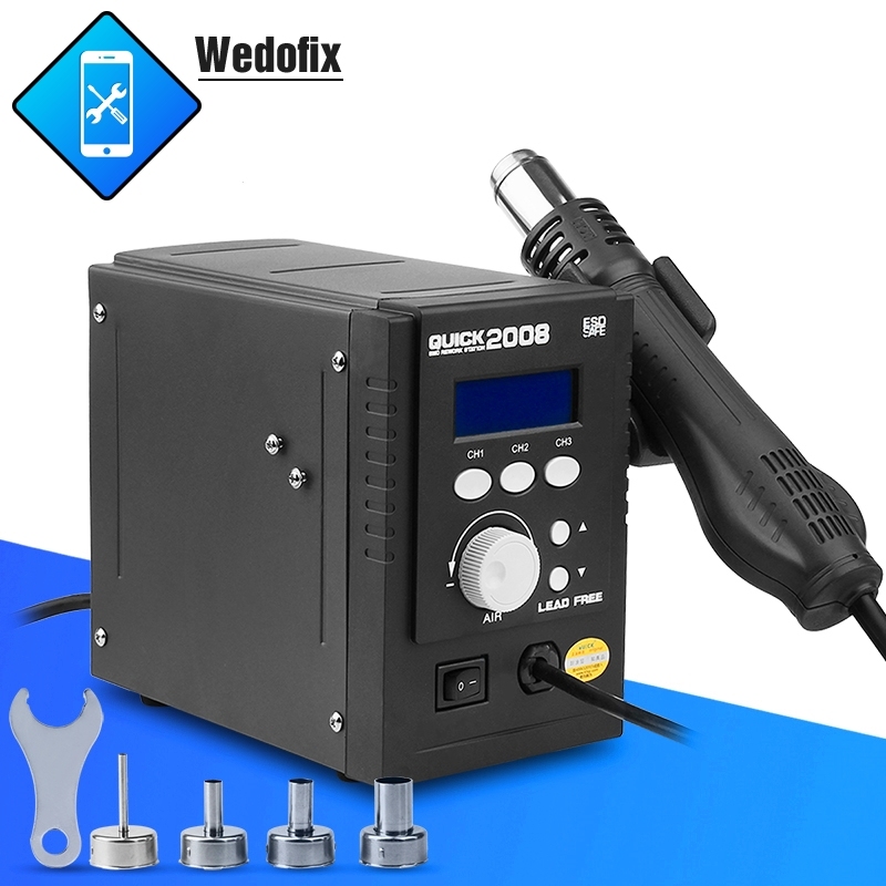 Quick 2008 Digital Display ESD Free Hot Air Rework Station 110V/220V
