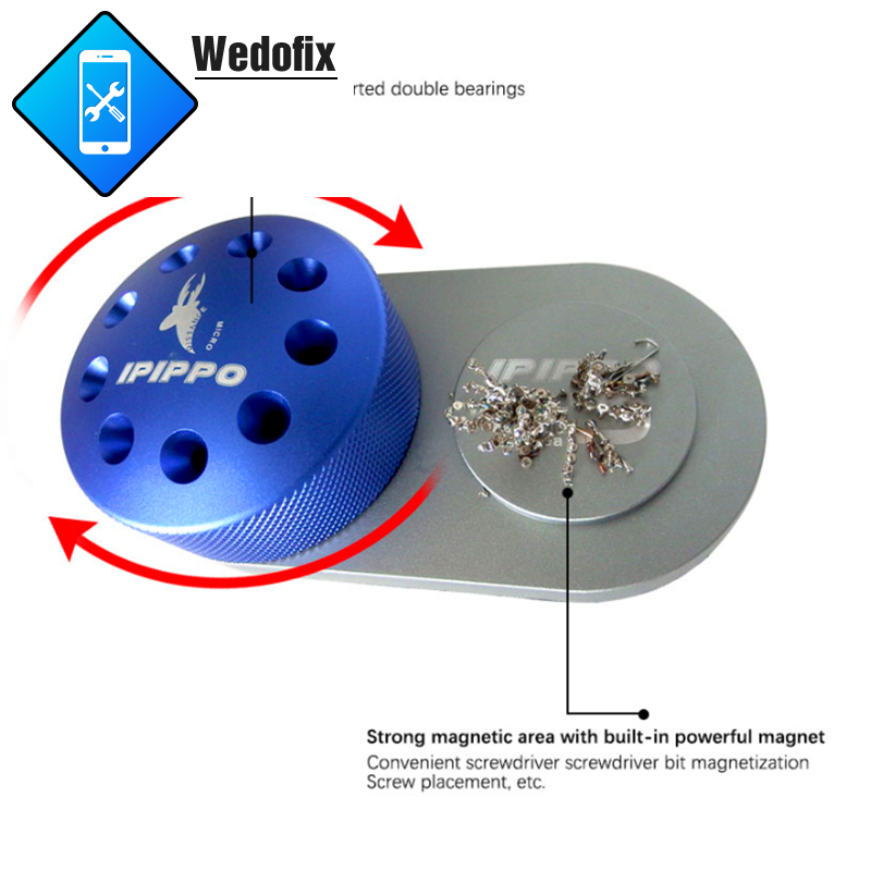 Rotating Magenetic Screwdriver Oragnizer Universal Screwdriver Storage Box 9-Hole