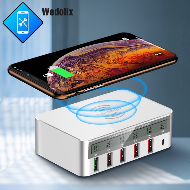 9V 2A Wireless USB Charger USB Hub Charging Station for iPhone Xs max Samsung S10 plus S9 Note 9