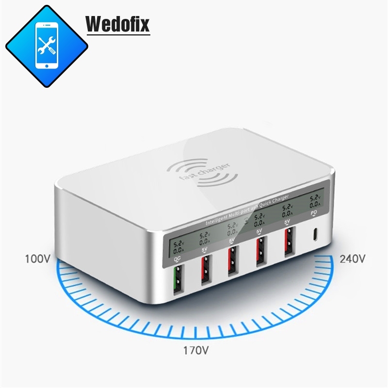 9V 2A Wireless USB Charger USB Hub Charging Station for iPhone Xs max Samsung S10 plus S9 Note 9