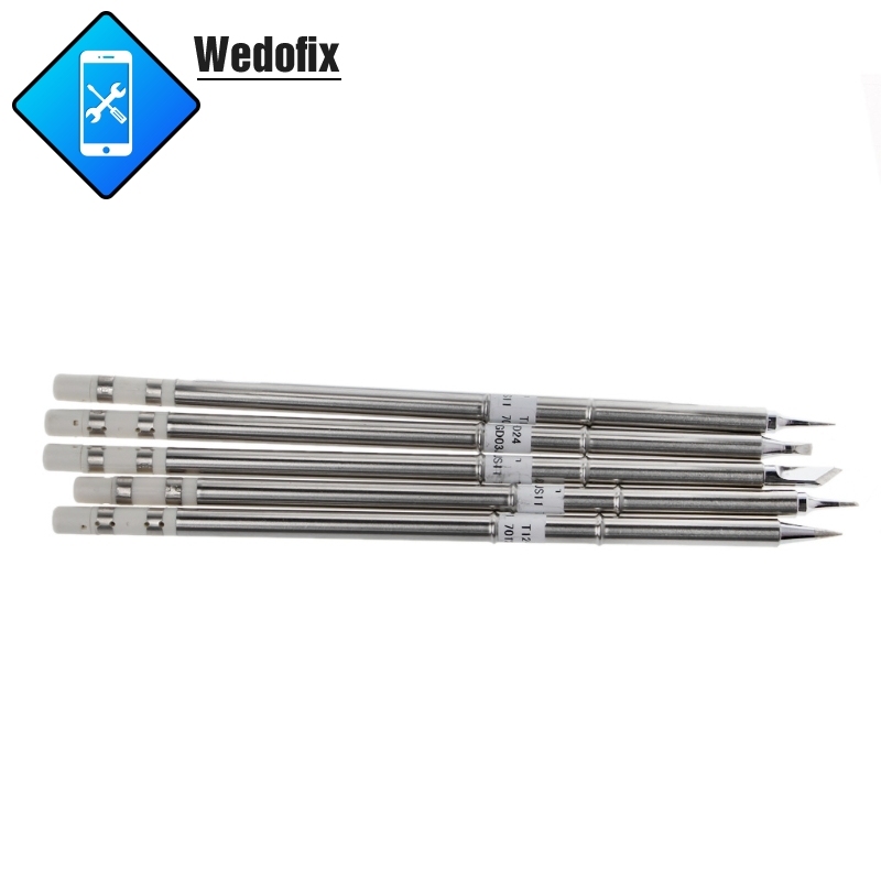 5 Pcs T12 Series Solder Iron Tips for Hakko FX951 BAKON 950D
