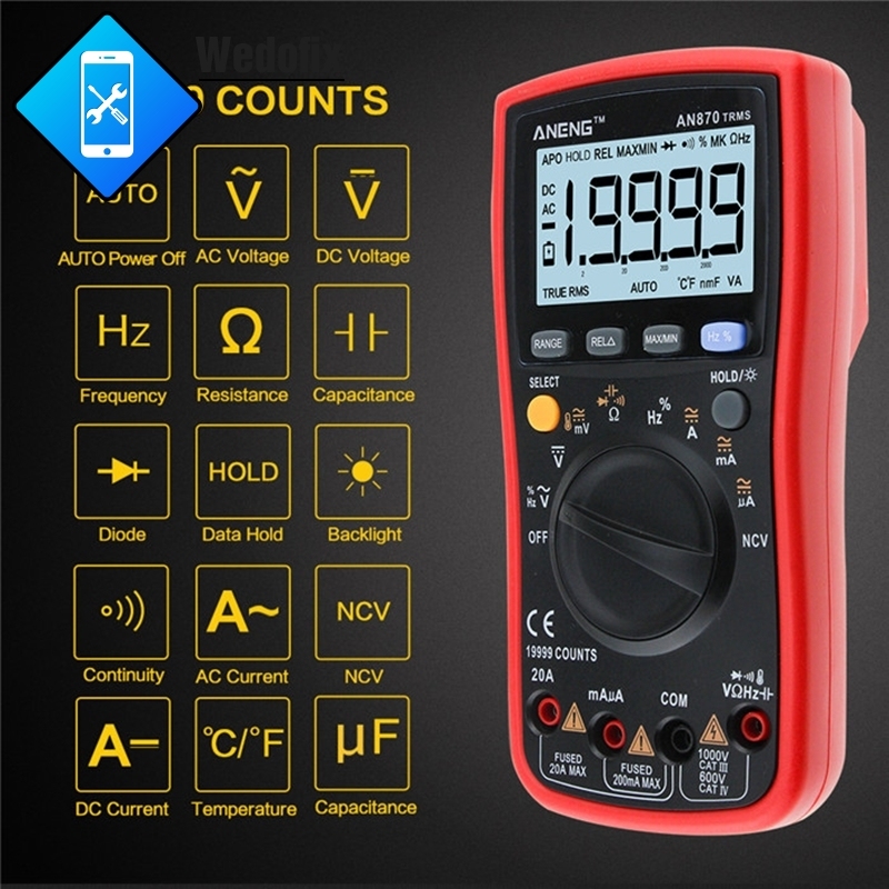 ANENG AN870 High-Precision Multimeter Four-digits Semi-digital Display Electrical Instrument for Mircosolder Repair