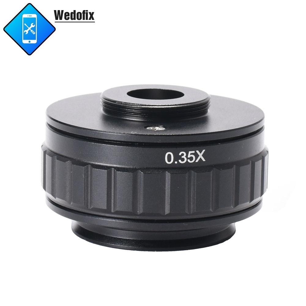 0.35X 0.5X 1.0X Trinocular Microscope Barlow Lens Connector