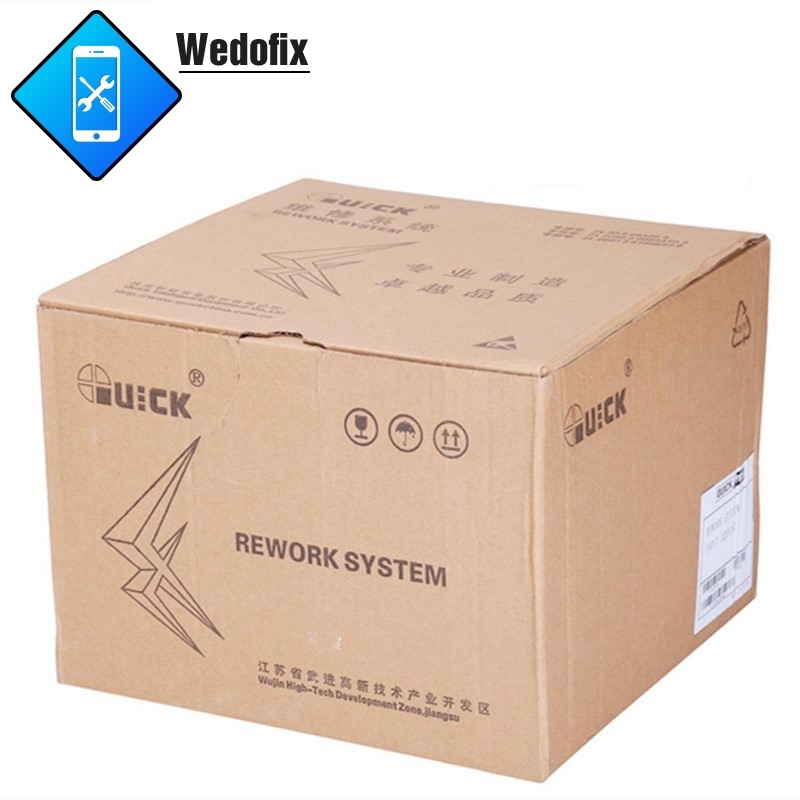 QUICK 706W+ Digital Display Hot Air Gun + Soldering Iron Anti-static Temperature Lead-free Rework Station 2 in 1 With 3 Nozzles