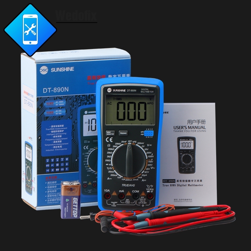 Sunshine DT890N Digital Display Multi-meter Double Protection Multi-function Tester