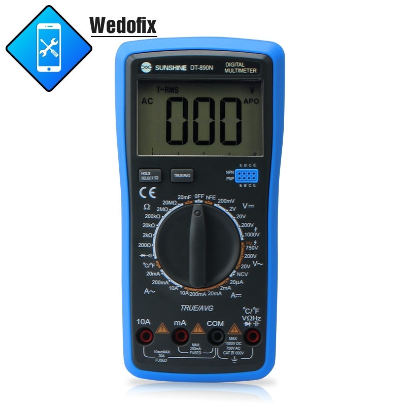 Sunshine DT890N Digital Display Multi-meter Double Protection Multi-function Tester