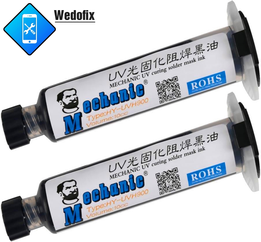 Mechanic 10CC Black UV Curable Solder Mask Soldering PCB Repair Green Paint Welding Fluxes Oil