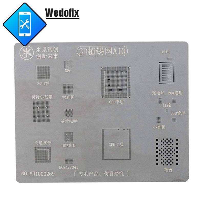 Mijing 3D BGA Reballing Stencil Template for iPhone 6 7 8 X Xr Xs Xsmax 11 11pro 11promax 12 13