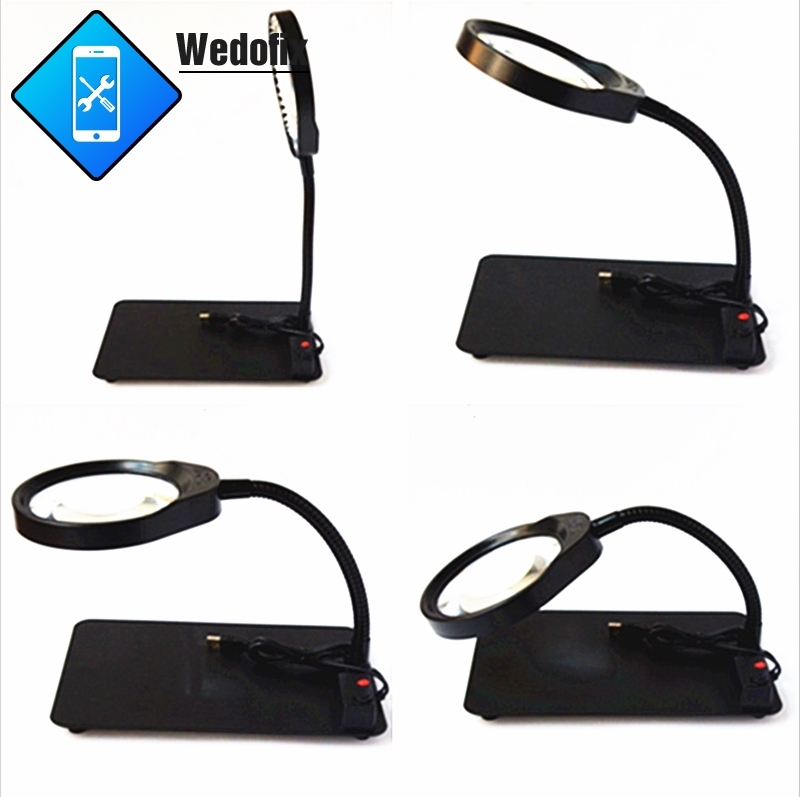 10X HD illuminated Magnify Glass Brightness LED Light Magnifier Glass for Smartphone Repair