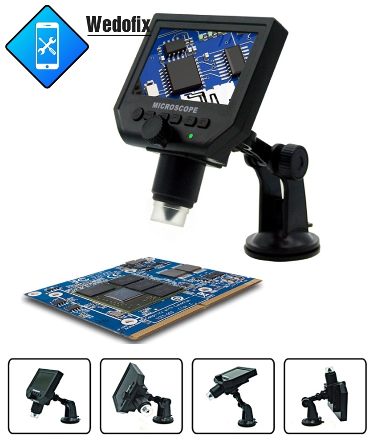4.3" LCD Digital USB Microscope Magnifier with Adjustable Stand 600X Magnification Zoom