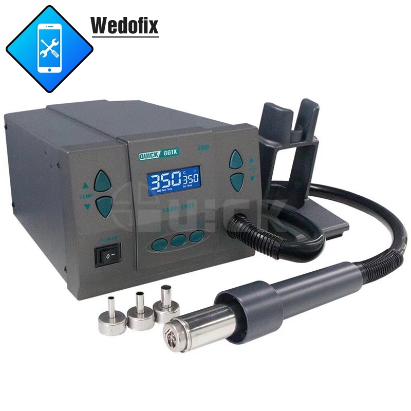 Lateser Version 220V 1300W Quick 861X Hot Air Rework Station for iPhone Microsolder Repair