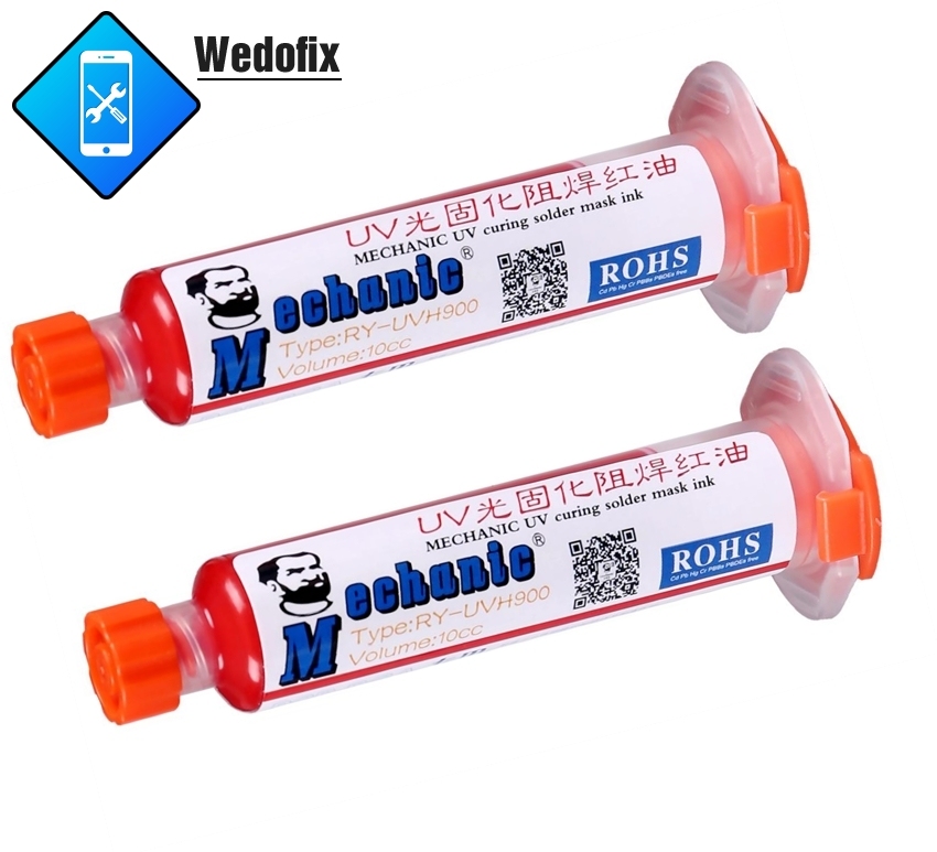 Mechanic 10CC Red UV Curable Solder Mask Soldering PCB Repair Green Paint Welding Fluxes Oil