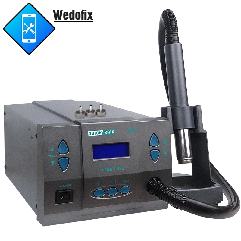 Lateser Version 220V 1300W Quick 861X Hot Air Rework Station for iPhone Microsolder Repair