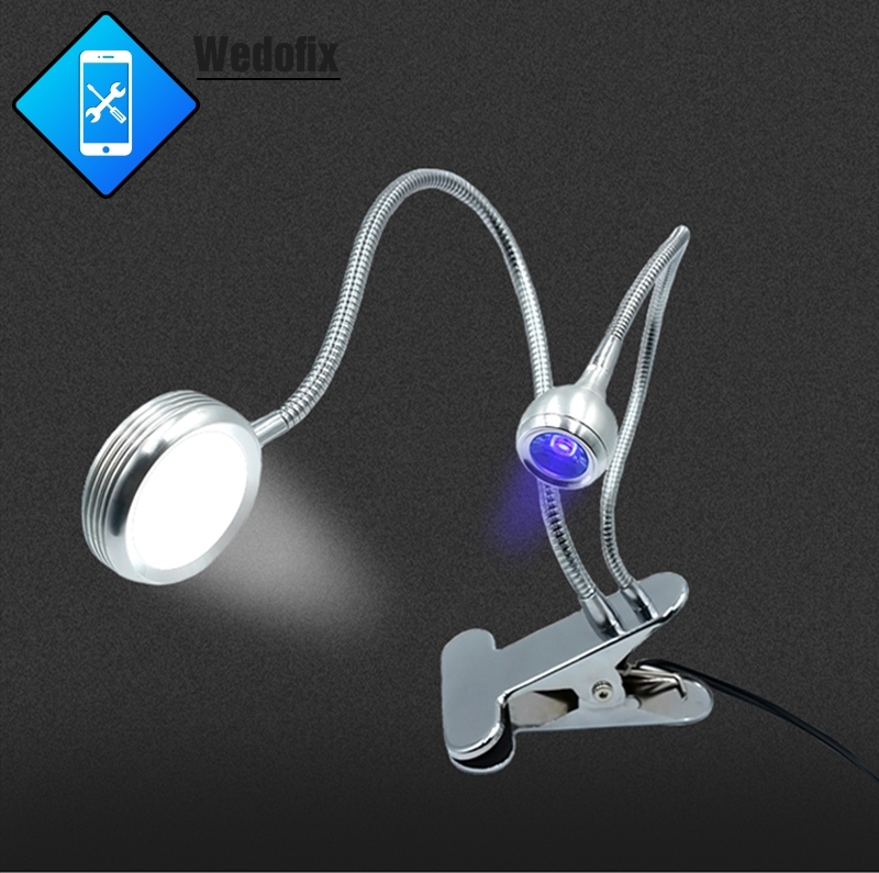 2 in 1 UV Glue Curing Light Green Oil Curing Purple Light with LED Lighting