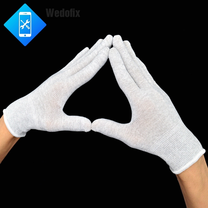 10pair Anti-static Carbon Fiber Gloves PU Coated Finger Gloves Dust-Free gloves