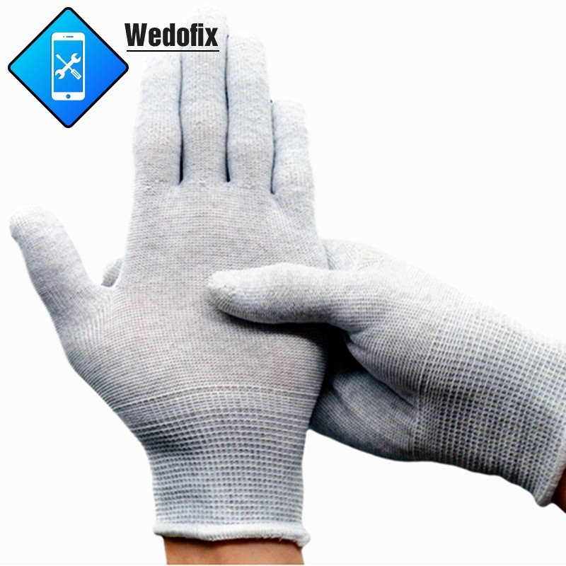 10pair Anti-static Carbon Fiber Gloves PU Coated Finger Gloves Dust-Free gloves