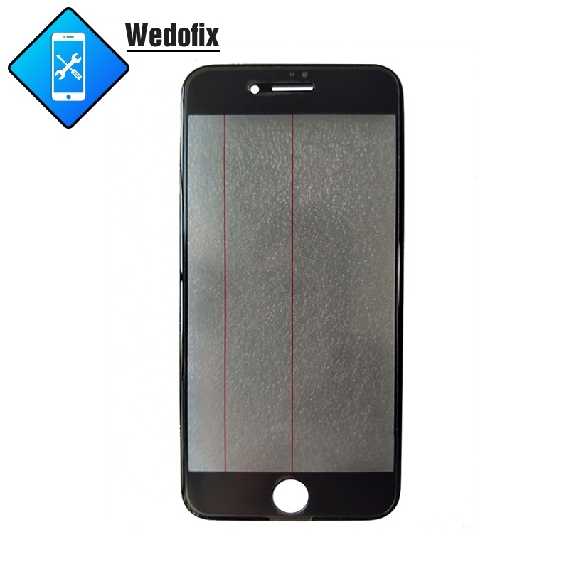 4 in 1 Phone Front Glass with 250um OCA + Original Polarizer Film + Frame for iPhone 6 7 8