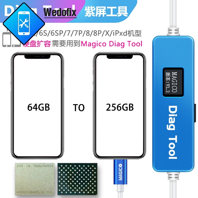 Magico Diag Tool Phone NAND Upgrade Tool Phone WiFi Unbind Tools without Removing NAND