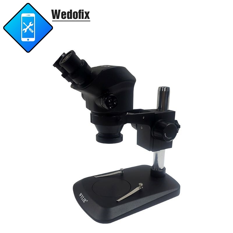 WyLie Ultra HD 7-50X Binocular Stereo Microscope with 26pcs Microscope Ring Light for Microsolder Repair