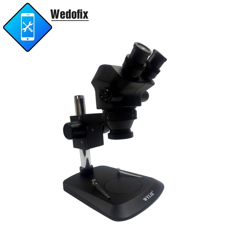 WyLie Ultra HD 7-50X Binocular Stereo Microscope with 26pcs Microscope Ring Light for Microsolder Repair