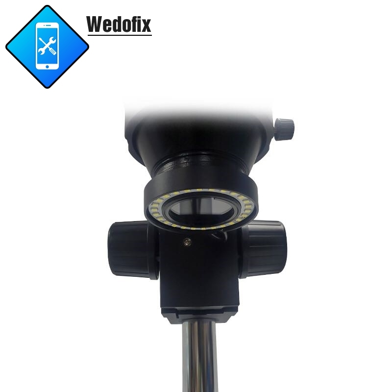 WyLie Ultra HD 7-50X Binocular Stereo Microscope with 26pcs Microscope Ring Light for Microsolder Repair