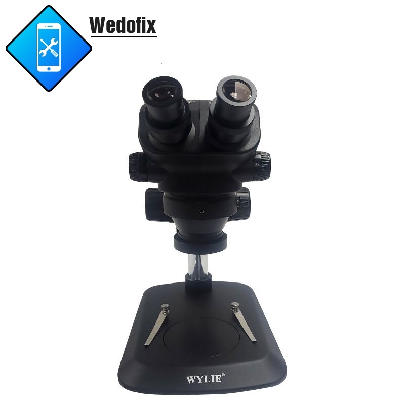 WyLie Ultra HD 7-50X Binocular Stereo Microscope with 26pcs Microscope Ring Light for Microsolder Repair