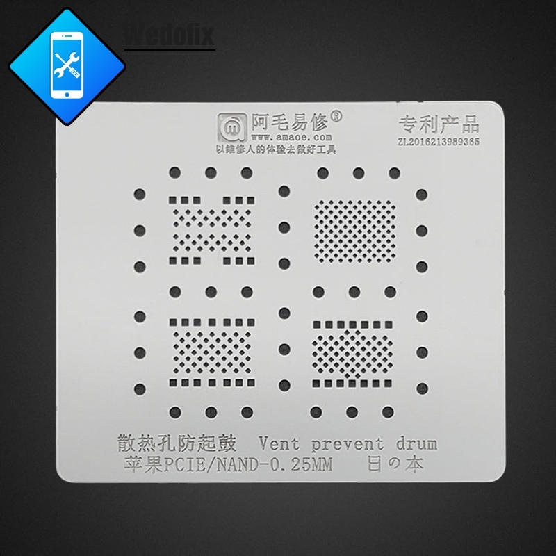 Amaoe iPhone iPad NAND BGA Reball Stencil Universal Phone NAND Solder Template