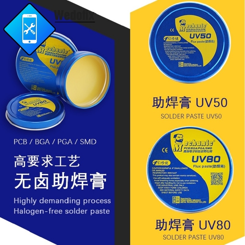 Mechanic UV80 Solder Paste No-Clean Soldering Tin BGA Solder Flux Paste for BGA SMD PGA SMD