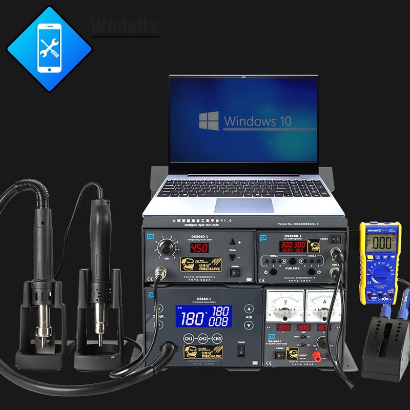 Mechanic 4 in 1 Hot Air Rework Station Solder Iron Station DC power Supply for Microsolder Repair