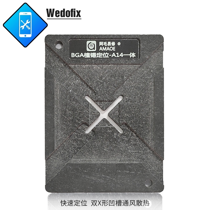 Amaoe 0.12mm A14 CPU Reball Stencil BGA Reballing Template for iPhone 12 series
