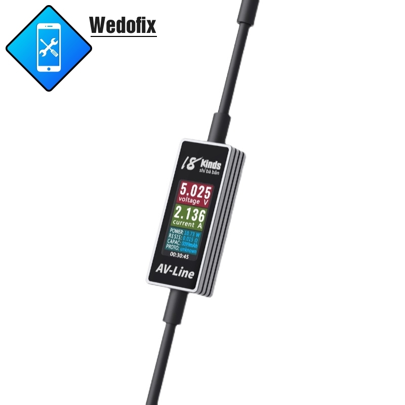 18Kinds Av-Line USB Charger Tester USB Charge Current Voltage Test Tool Phone Flash Detect Tool for iPhone Android