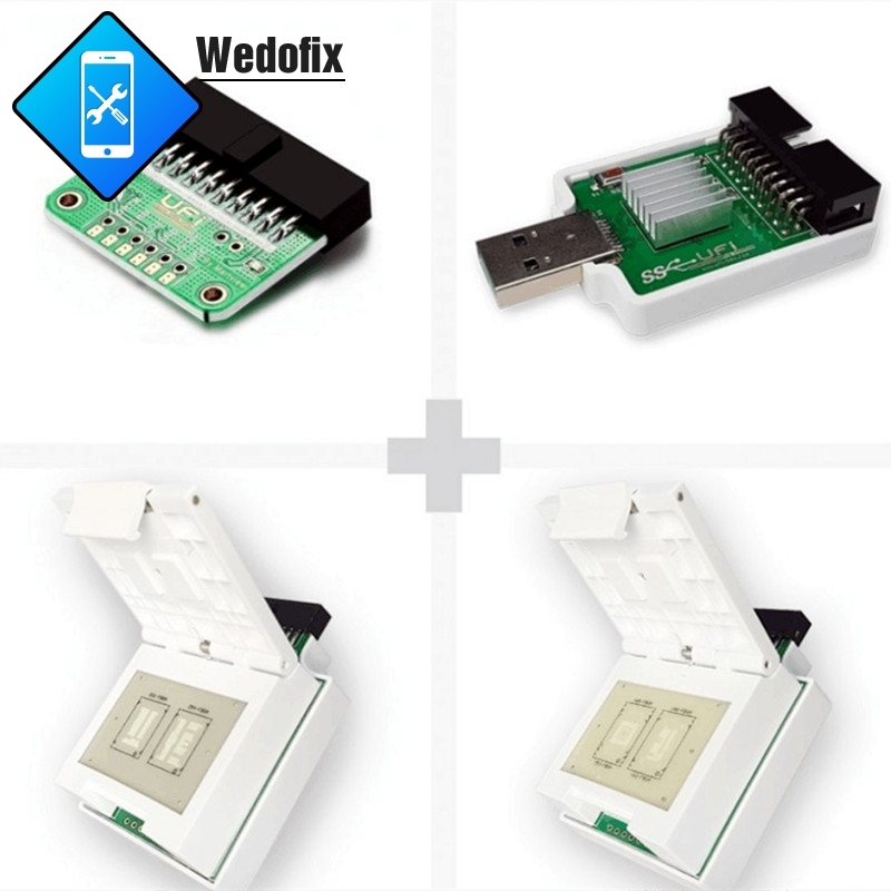 2 in 1 eMMC eMCP Socket BGA221 BGA 254 Socket USB 3.0 Super Speed USD EMMC Reader UFI ISP