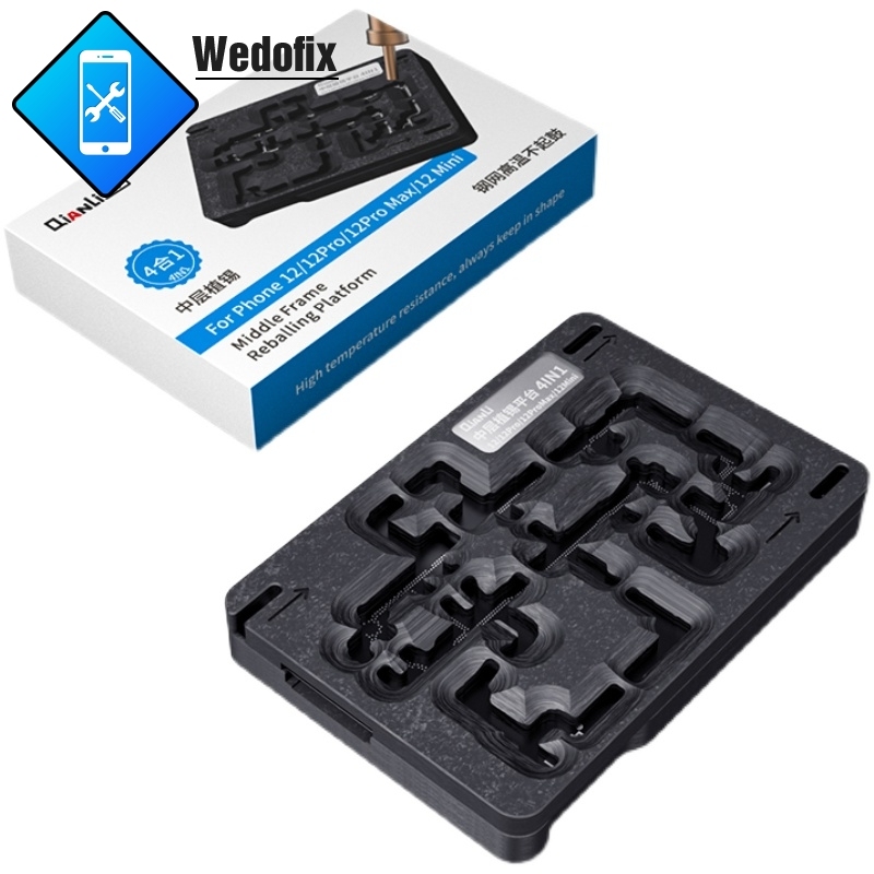 Qianli 4 in 1 Phone Logic Board Middle Frame BGA Reballing Template for iPhone 12mini 12 12pro/max
