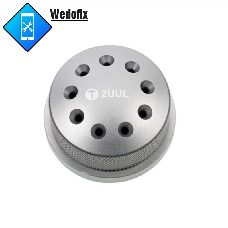 2uul Multifunctional Aluminum Alloy Screwdriver Holder 360 Degree Rotating Base with 9 Holes Srewdriver Storage Rack