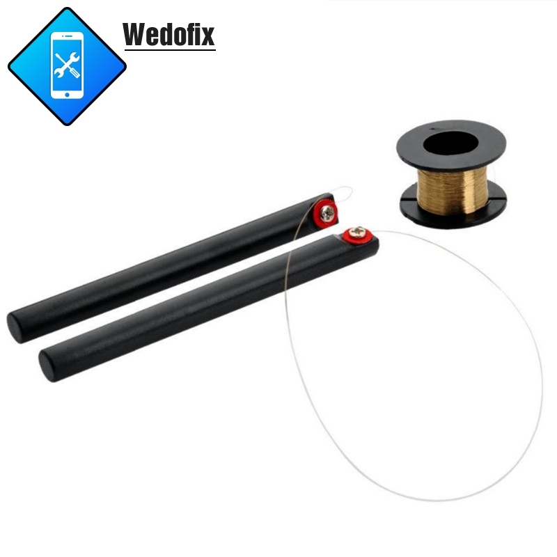 Diamond Screen Cutting Wire with Metal Handle 100 Meters 0.1mm 0.08mm 0.06mm 0.05mm for iPhone Samsung Screen Refurbish