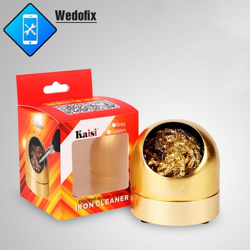 Kaisi Cooper Wire Solder Iron Tips Cleaner Solder Ball Cleaning Seat for Solder Iron Maintenance