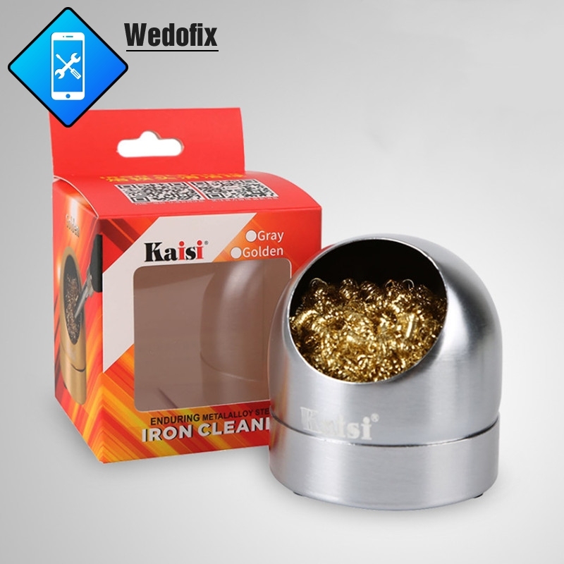 Kaisi Cooper Wire Solder Iron Tips Cleaner Solder Ball Cleaning Seat for Solder Iron Maintenance