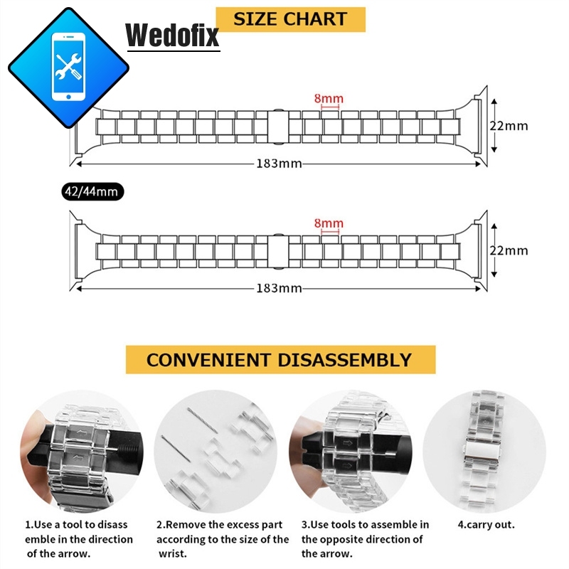 Transparent Watch Band Bracelet Watch Straps for iWatch 38mm 40mm 42mm 44mm