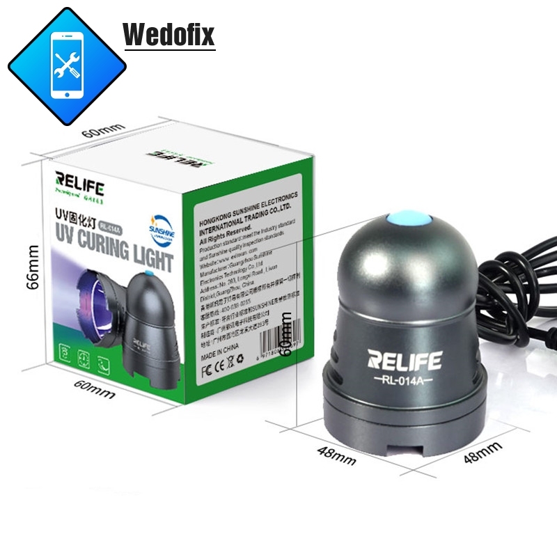 Relife Aluminum Alloy UV Glue Light USB UV LED Light Green Oil Optical Light for LCD Screen Refurbish Phone Repair