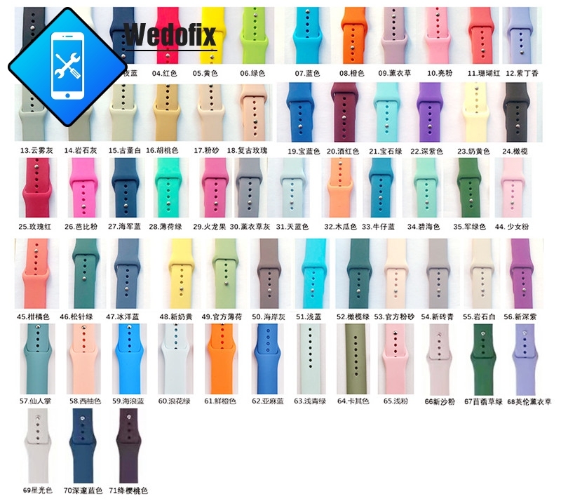 OEM Silicone Watch Wristbands Watch Strap for iWatch 3 4 5 6 7 SE
